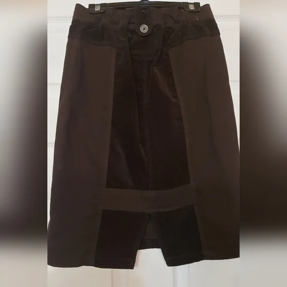 Brown Corduroy Knee Length Skirt Size 5/6 Classic Preppy Fall Tailored - Picture 3 of 10